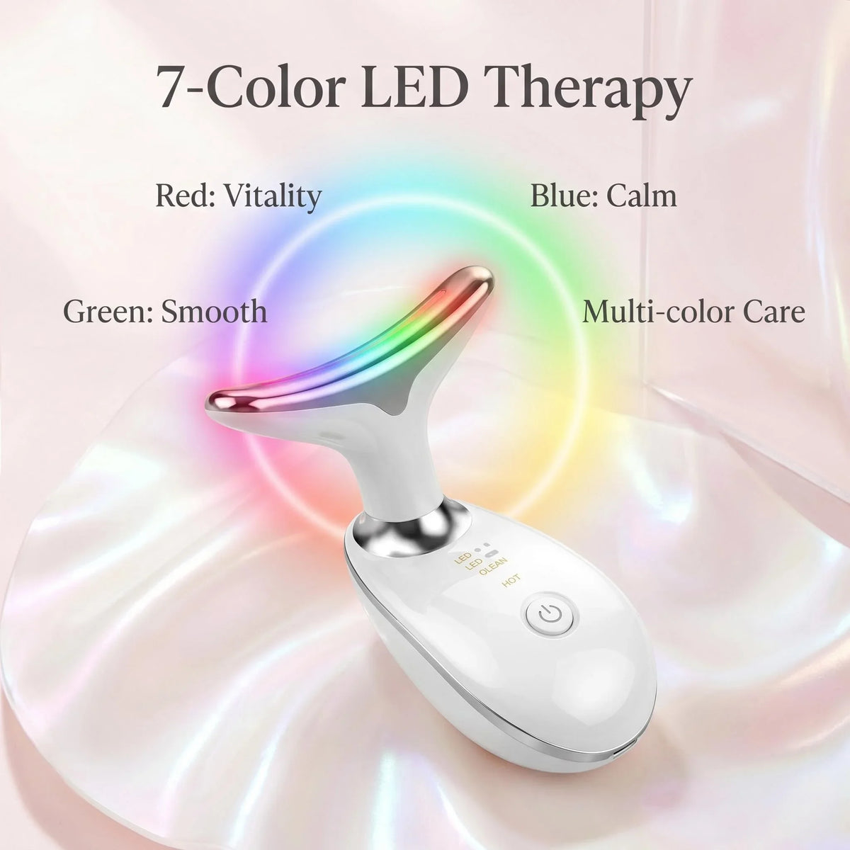 7-Color LED Face & Neck Lifting Massager – Vibration Beauty Device for Firming & Jawline Sculpting
