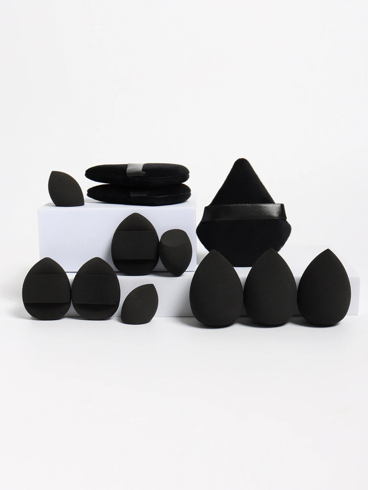 12-Piece All-Purpose Makeup Sponge & Puff Set – Beauty Blenders, Powder Puffs & Cushion Puffs