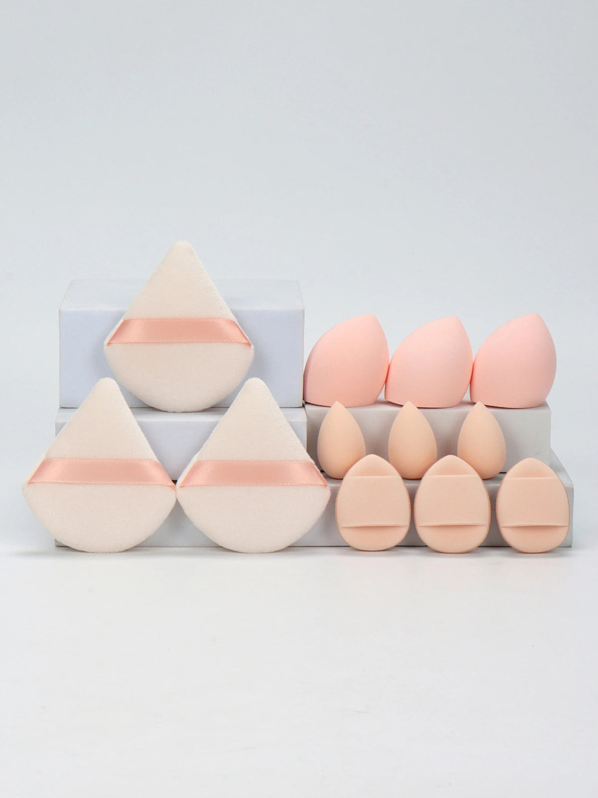 12-Piece All-Purpose Makeup Sponge & Puff Set – Beauty Blenders, Powder Puffs & Cushion Puffs