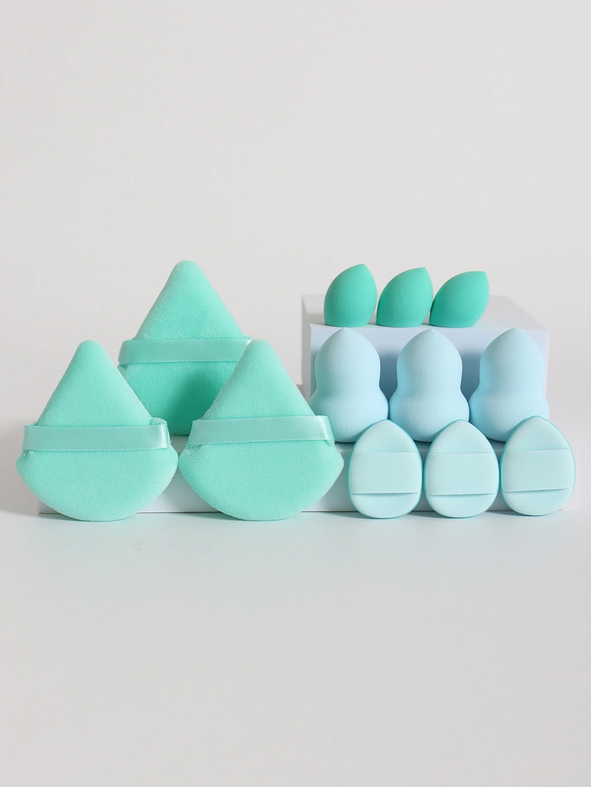 12-Piece All-Purpose Makeup Sponge & Puff Set – Beauty Blenders, Powder Puffs & Cushion Puffs
