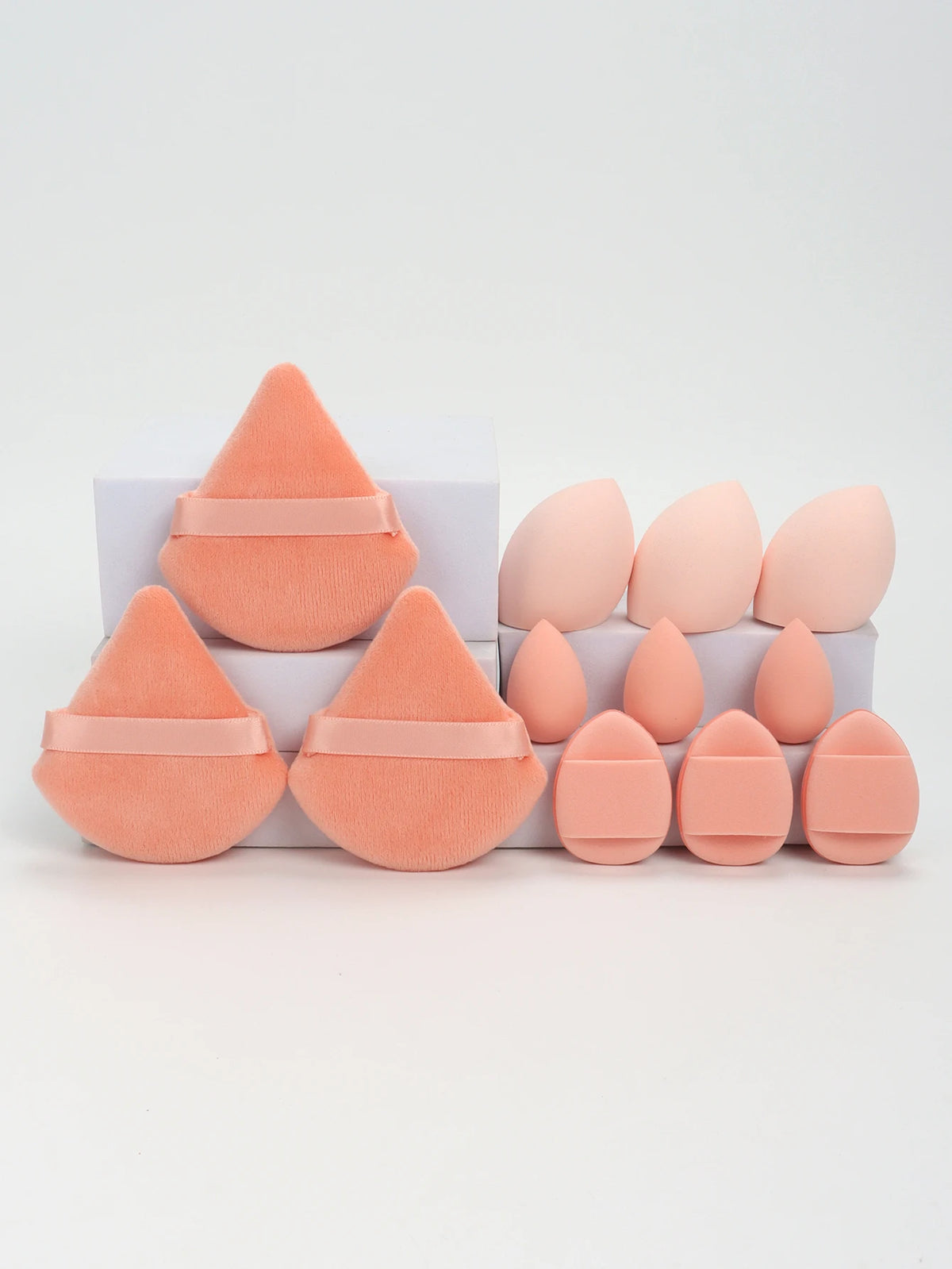 12-Piece All-Purpose Makeup Sponge & Puff Set – Beauty Blenders, Powder Puffs & Cushion Puffs
