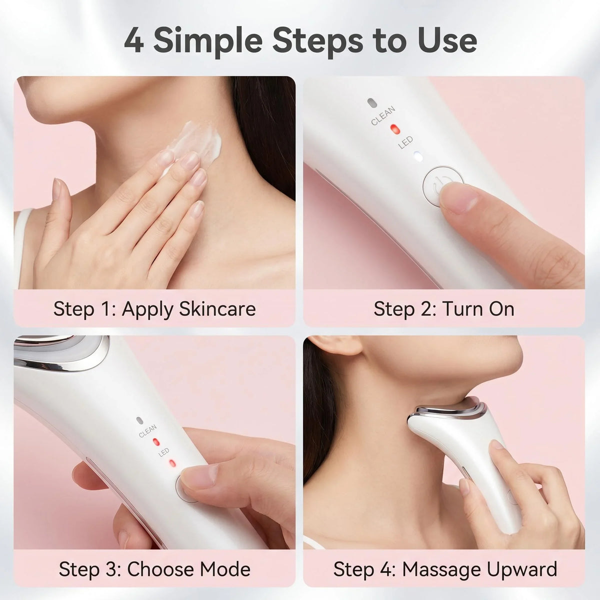 7-Color LED Face & Neck Lifting Massager – Vibration Beauty Device for Firming & Jawline Sculpting