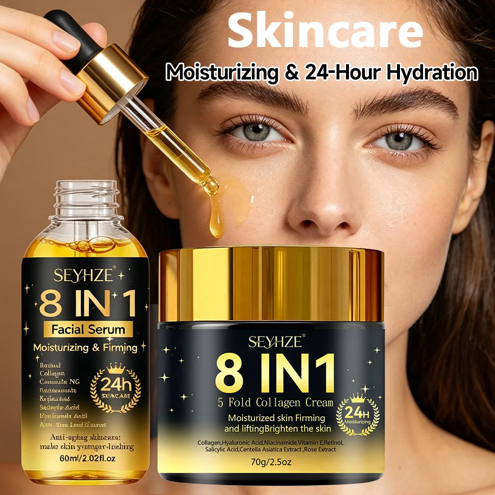 8-in-1 Hydrating Facial Serum - Niacinamide , Collagen & Ceramides