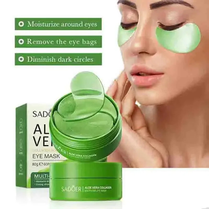 60pcs Aloe Vera Collagen Eye Masks- Dark Circle & Under Eye Patches