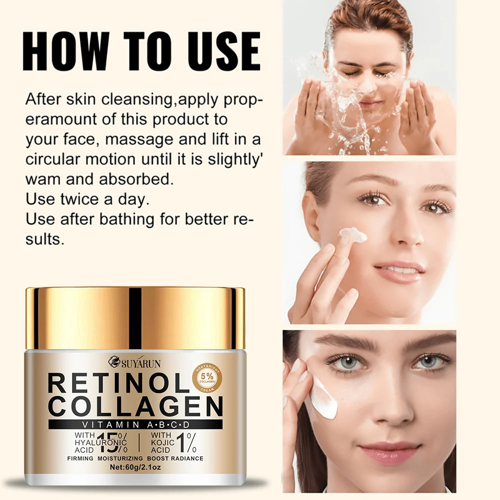 Retinol Collagen Moisturizing Face Cream  - Hydrating & Firming Skin Care