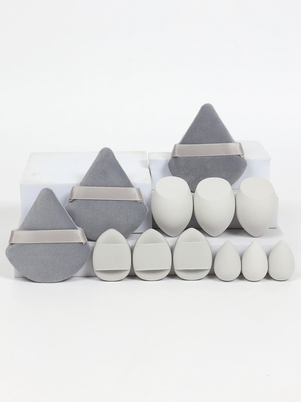 12-Piece All-Purpose Makeup Sponge & Puff Set – Beauty Blenders, Powder Puffs & Cushion Puffs