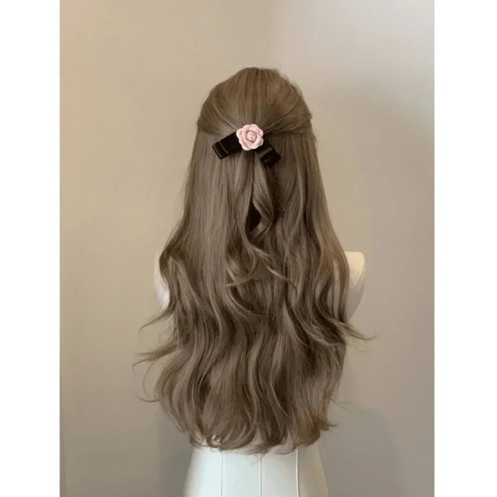 ILFA Beauty Long Curly Brown Headband Wig – Natural Big Wave Heat-Resistant Synthetic Hair
