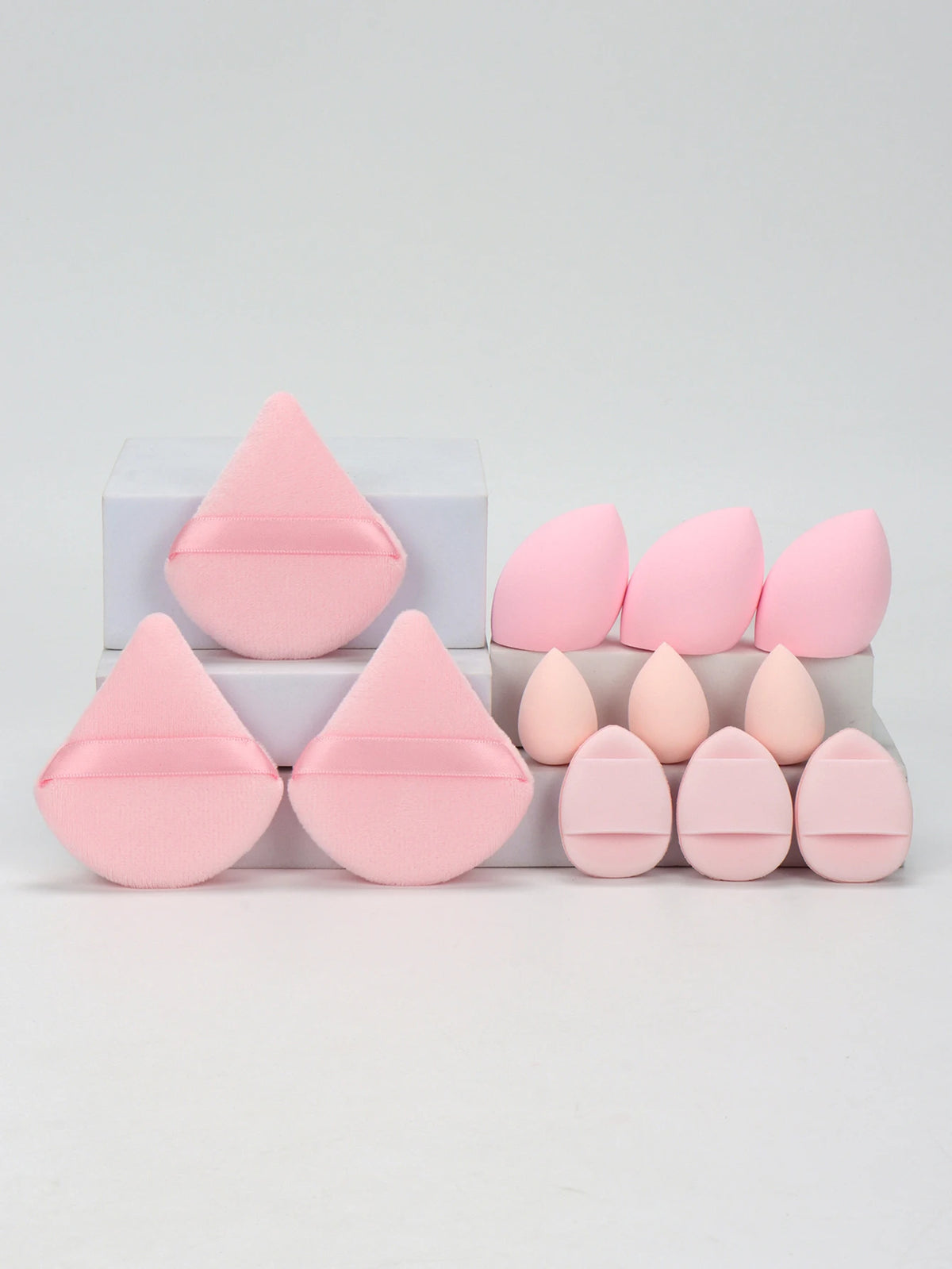 12-Piece All-Purpose Makeup Sponge & Puff Set – Beauty Blenders, Powder Puffs & Cushion Puffs