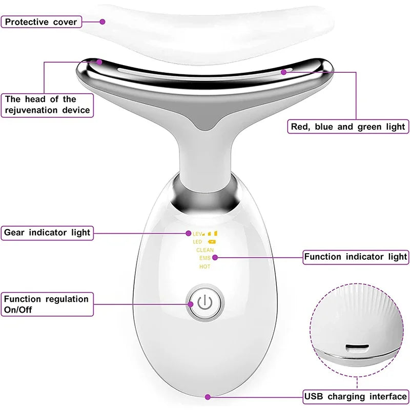 7-Mode Face & Neck Lifting Massager – Skin Tightening Beauty Device