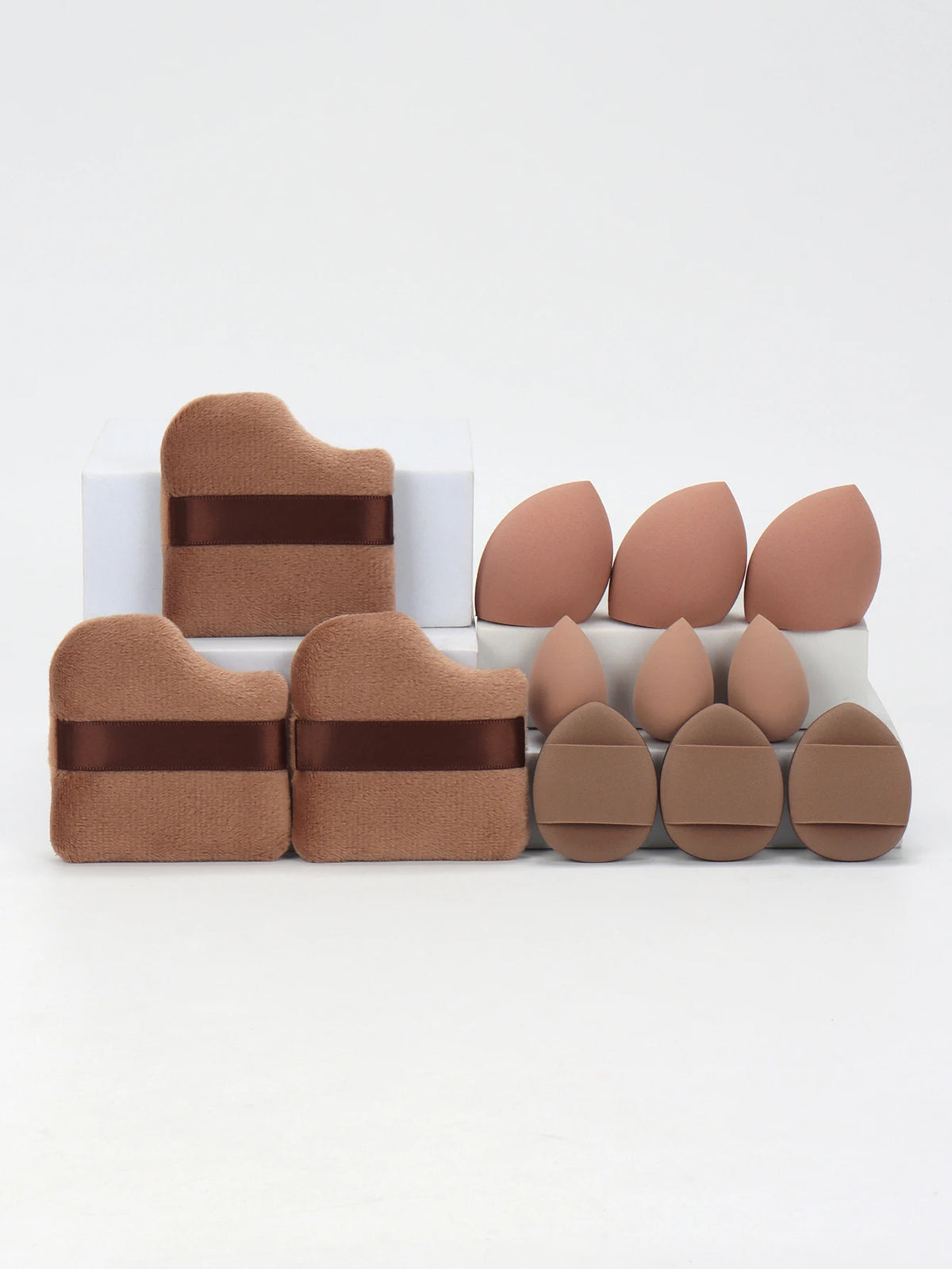 12-Piece All-Purpose Makeup Sponge & Puff Set – Beauty Blenders, Powder Puffs & Cushion Puffs