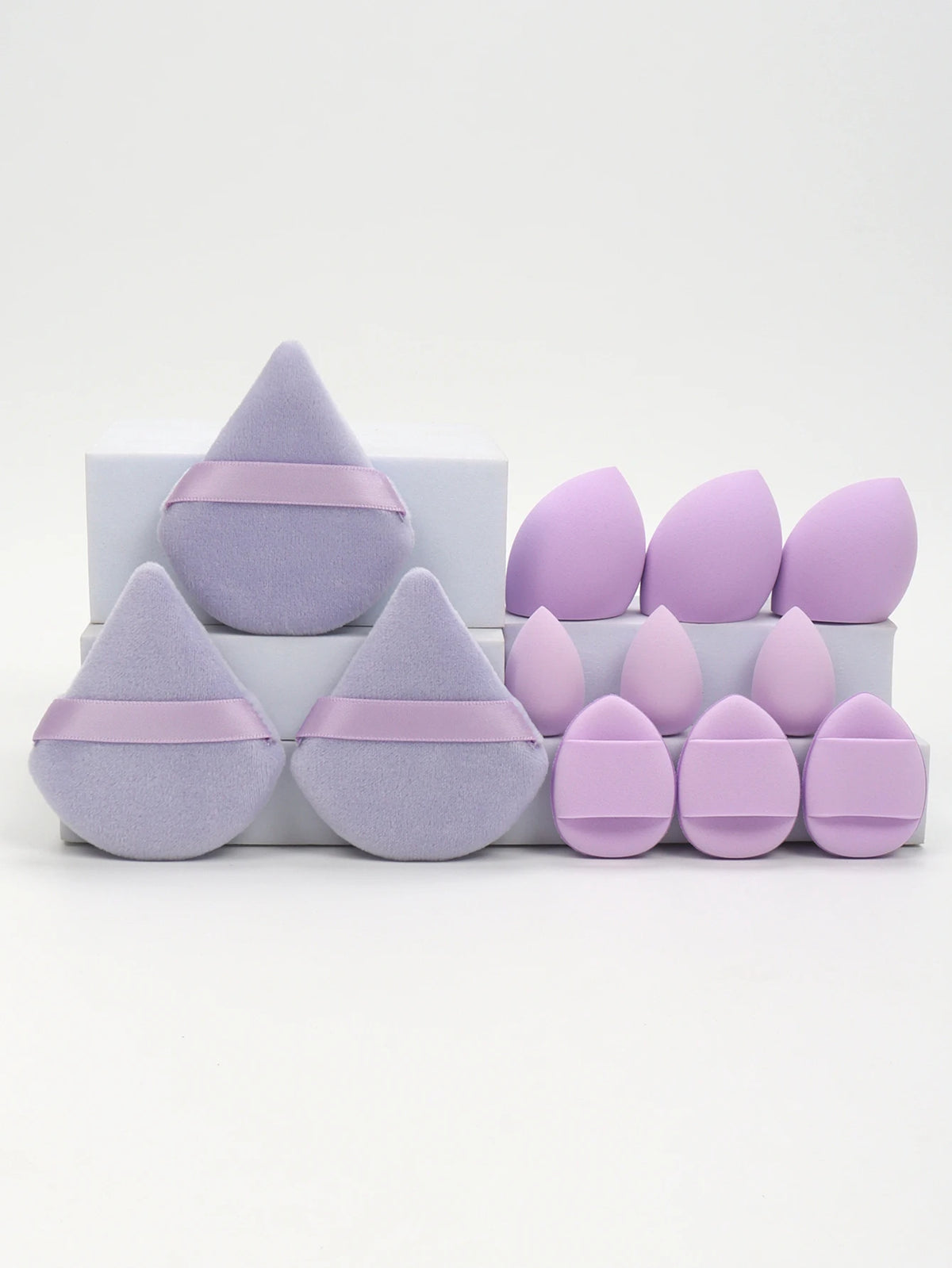 12-Piece All-Purpose Makeup Sponge & Puff Set – Beauty Blenders, Powder Puffs & Cushion Puffs