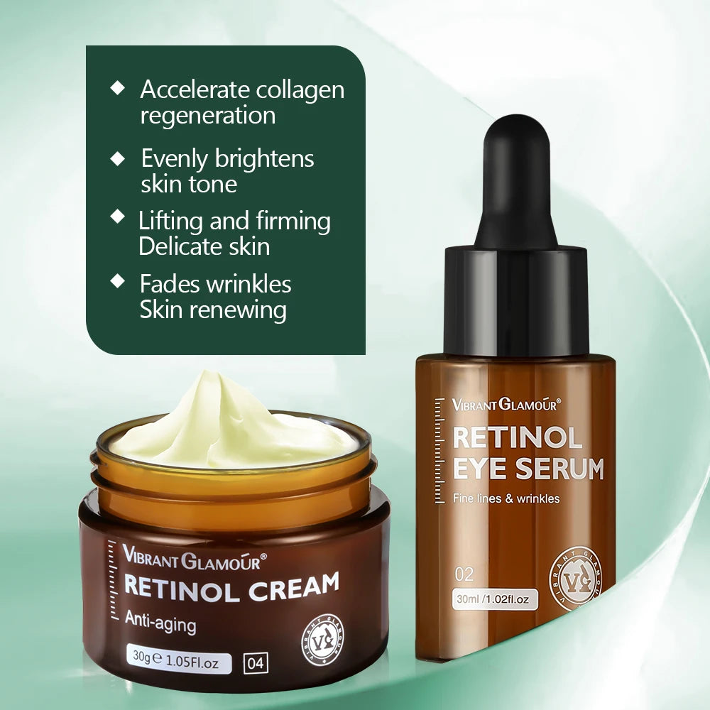 VIBRANT GLAMOUR Retinol Face & Eye Care Set - 4Psc